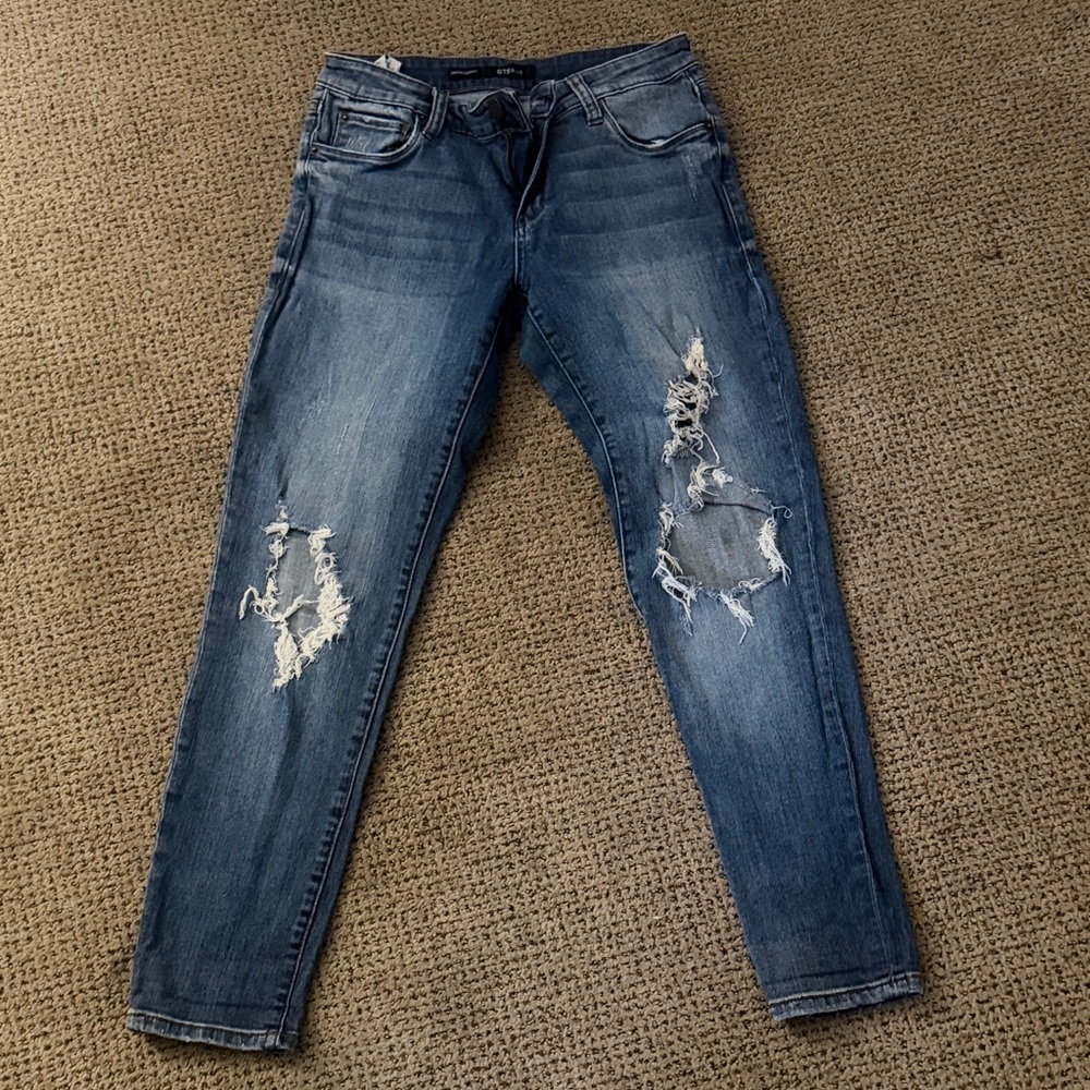 STS Blue Ripped Skinny Jeans in Washed Blue